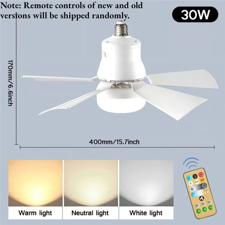 Smart Wireless Ceiling Fan Light with Remote Control & Dimmable Lighting