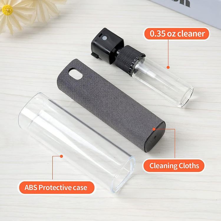 Microfiber Screen Cleaner Spray Bottle with Microfiber Cloth for Phones, Tablets, Computers & Other Electronic Devices