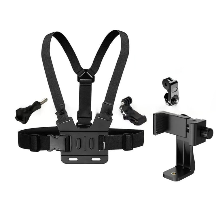 Adjustable Phone Clip Holder with Chest Strap for Cameras and Mobile Devices – Versatile, Durable & Adjustable