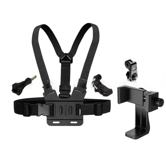 Adjustable Phone Clip Holder with Chest Strap for Cameras and Mobile Devices – Versatile, Durable & Adjustable