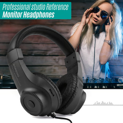 Professional Studio Monitoring Headphones for Piano, Guitar & Audio Mixing