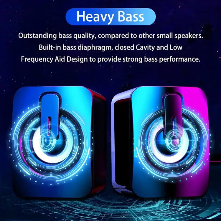 Computer Speakers with LED Lights – High-Fidelity Sound for Desktop & Gaming