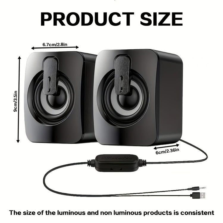 Computer Speakers with LED Lights – High-Fidelity Sound for Desktop & Gaming