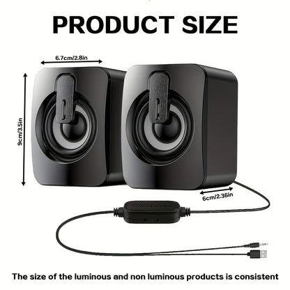 Computer Speakers with LED Lights – High-Fidelity Sound for Desktop & Gaming