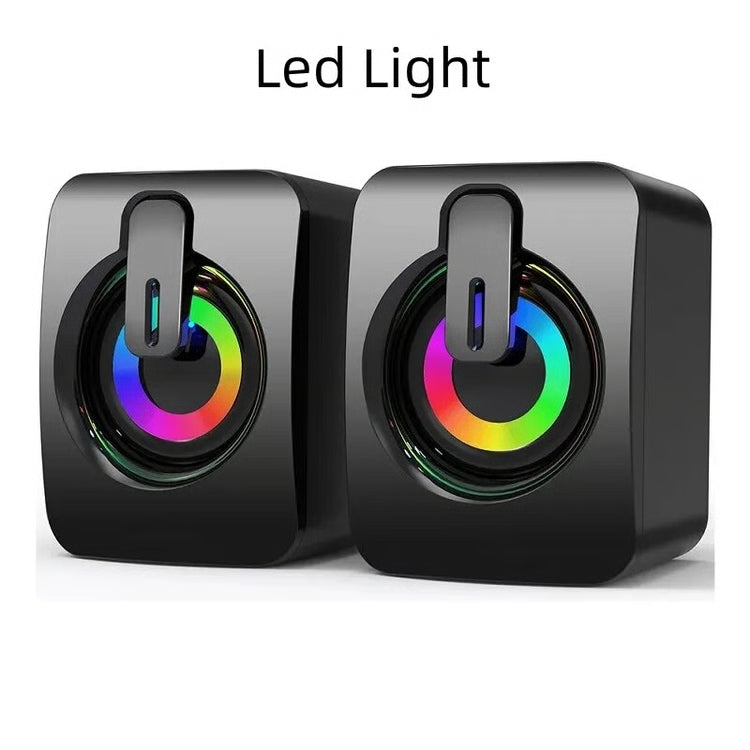 Computer Speakers with LED Lights – USB Powered Desktop Speakers for Gaming & Everyday Use