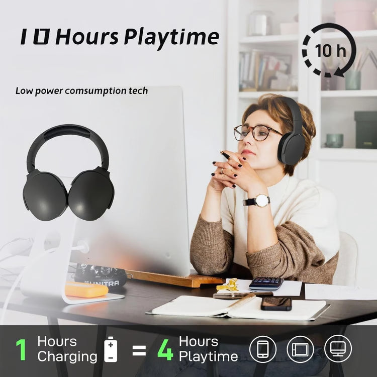 Wireless Over-Ear Headphones with Immersive Surround Sound