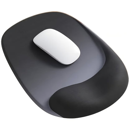 Ergonomic Mouse Pad with Gel Wrist Support & Non-Slip Lycra Surface
