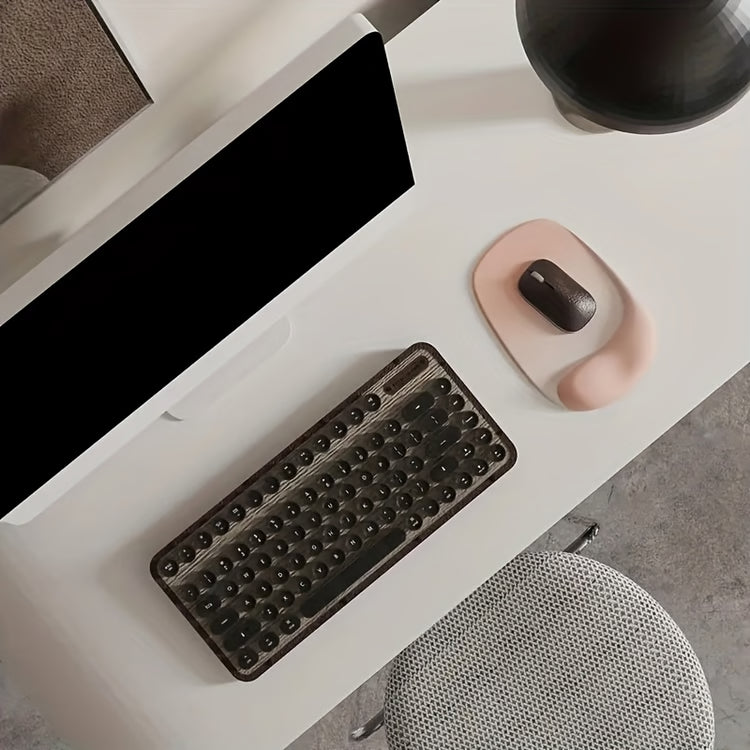 Ergonomic Mouse Pad with Gel Wrist Support & Non-Slip Lycra Surface